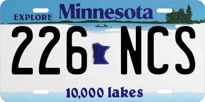 MN license plate 226NCS