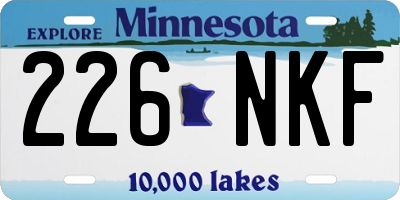 MN license plate 226NKF