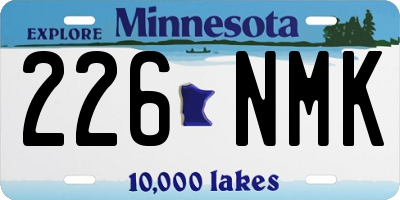 MN license plate 226NMK