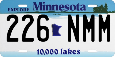 MN license plate 226NMM