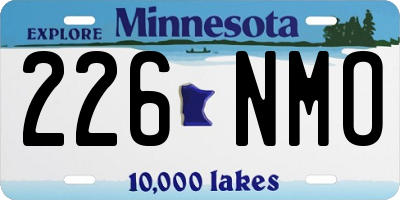 MN license plate 226NMO