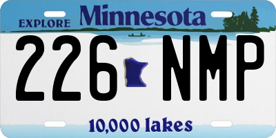 MN license plate 226NMP