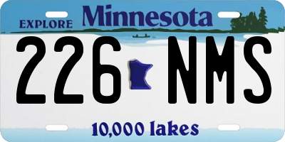 MN license plate 226NMS