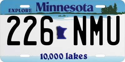 MN license plate 226NMU