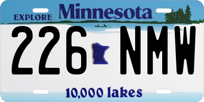 MN license plate 226NMW