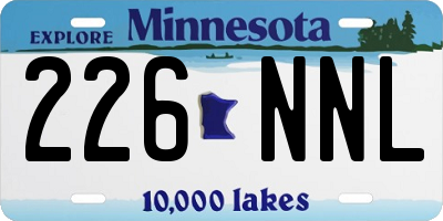 MN license plate 226NNL