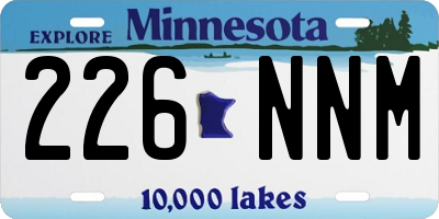 MN license plate 226NNM