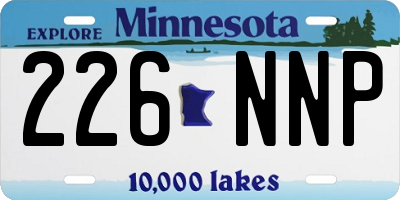 MN license plate 226NNP