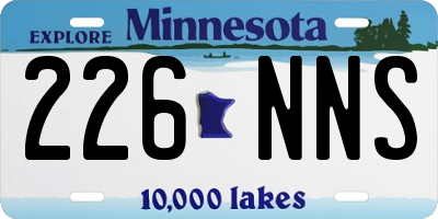 MN license plate 226NNS