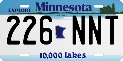MN license plate 226NNT