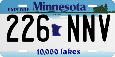 MN license plate 226NNV