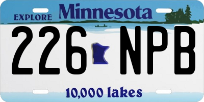 MN license plate 226NPB