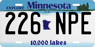 MN license plate 226NPE