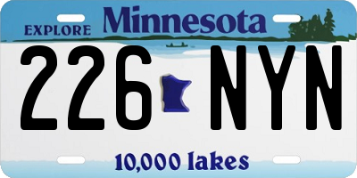MN license plate 226NYN