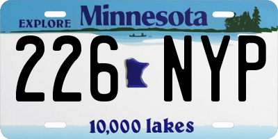 MN license plate 226NYP