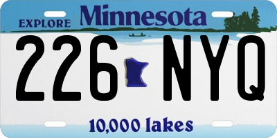 MN license plate 226NYQ