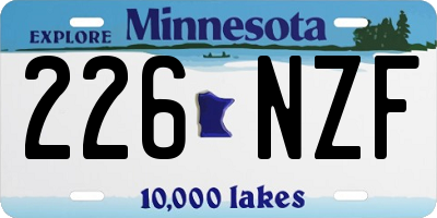 MN license plate 226NZF