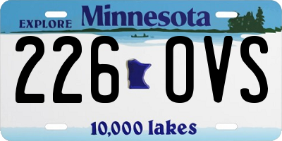 MN license plate 226OVS
