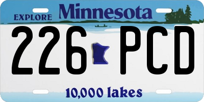 MN license plate 226PCD