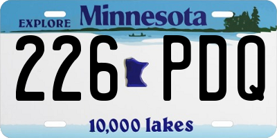 MN license plate 226PDQ