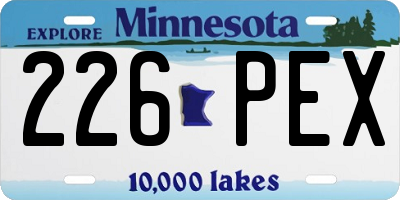 MN license plate 226PEX