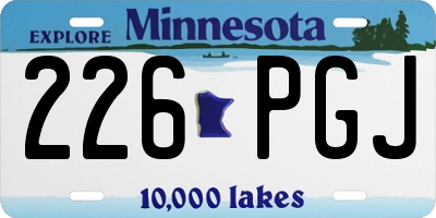 MN license plate 226PGJ