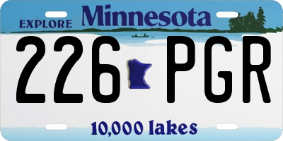 MN license plate 226PGR