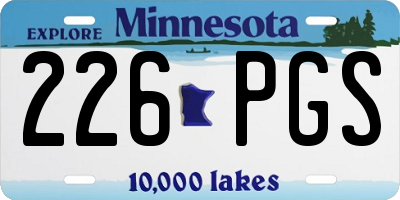 MN license plate 226PGS