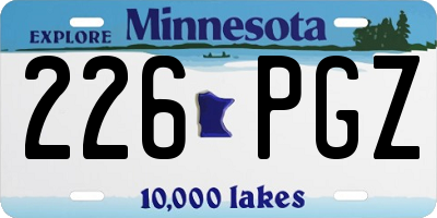 MN license plate 226PGZ