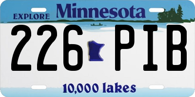 MN license plate 226PIB