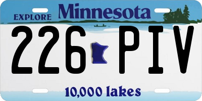 MN license plate 226PIV
