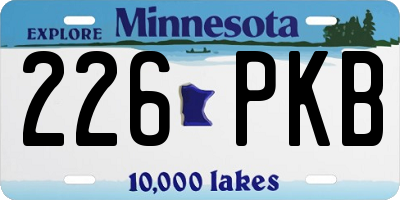 MN license plate 226PKB