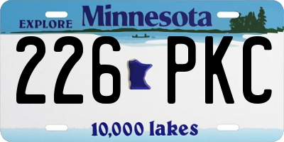 MN license plate 226PKC
