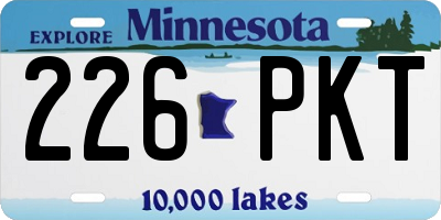MN license plate 226PKT