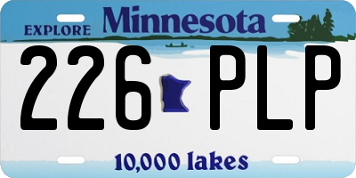MN license plate 226PLP