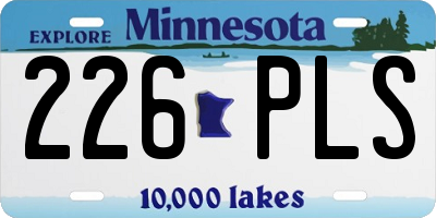 MN license plate 226PLS