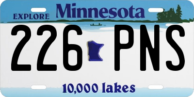 MN license plate 226PNS