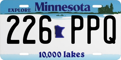 MN license plate 226PPQ