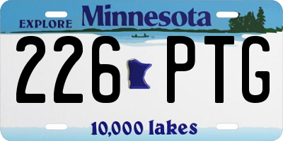 MN license plate 226PTG