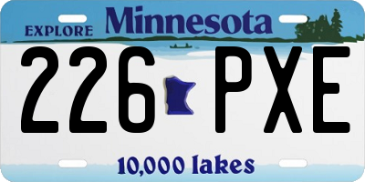 MN license plate 226PXE