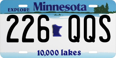MN license plate 226QQS