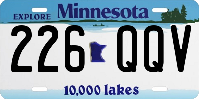 MN license plate 226QQV