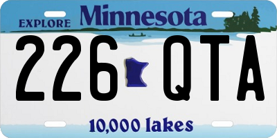 MN license plate 226QTA