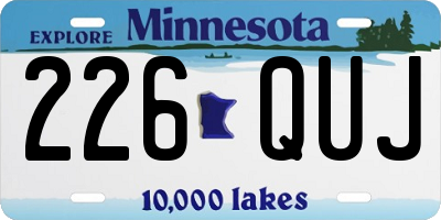 MN license plate 226QUJ