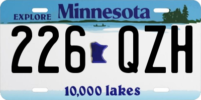 MN license plate 226QZH