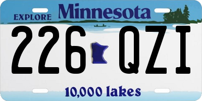 MN license plate 226QZI