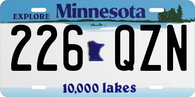 MN license plate 226QZN