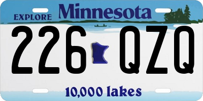 MN license plate 226QZQ