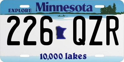MN license plate 226QZR
