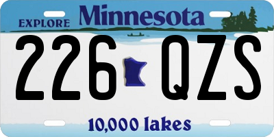 MN license plate 226QZS